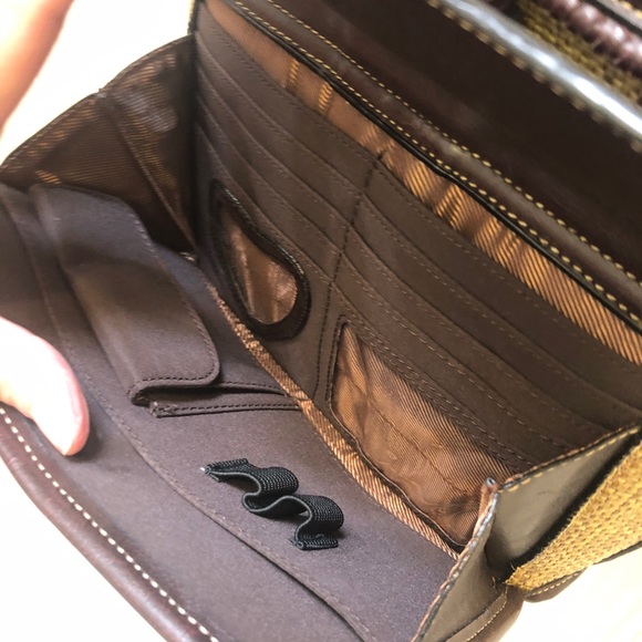 New! Super cute. Organize yourself w/this Pretty, Burlap, Silver, Brown NWOT - Picture 13 of 16